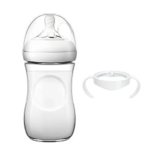 Baby Bottle: Anti-Drop & Anti-Flatulence Silicone Soft Newborn Wide Bore Bottle - Perfect Weaning Device!